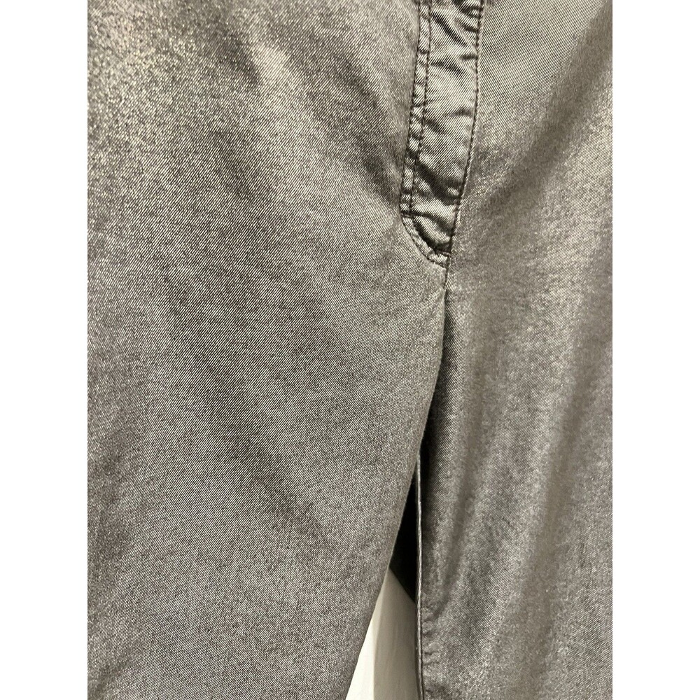 Escada Women’s Shiny Metallic Gray Jeans Straight Leg Size 44 - Picture 5 of 9